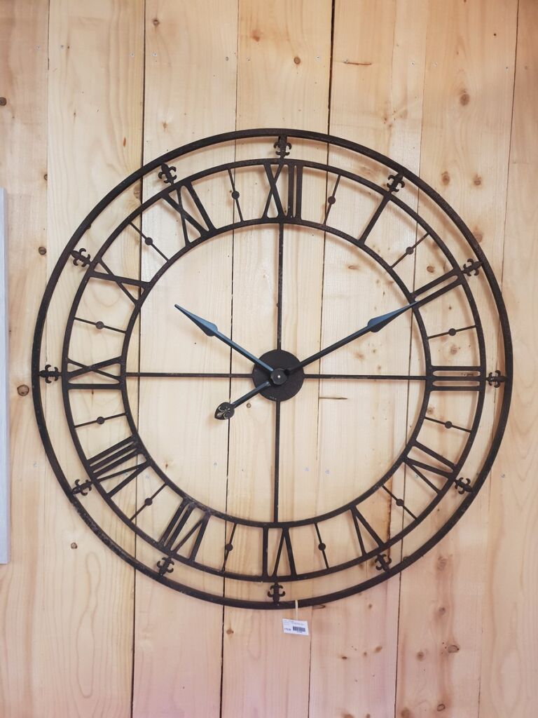 HORLOGE USINE VIEUX FER DIAM 102 CM - Photo N°4