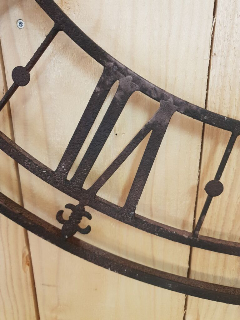 HORLOGE USINE VIEUX FER DIAM 102 CM - Photo N°3