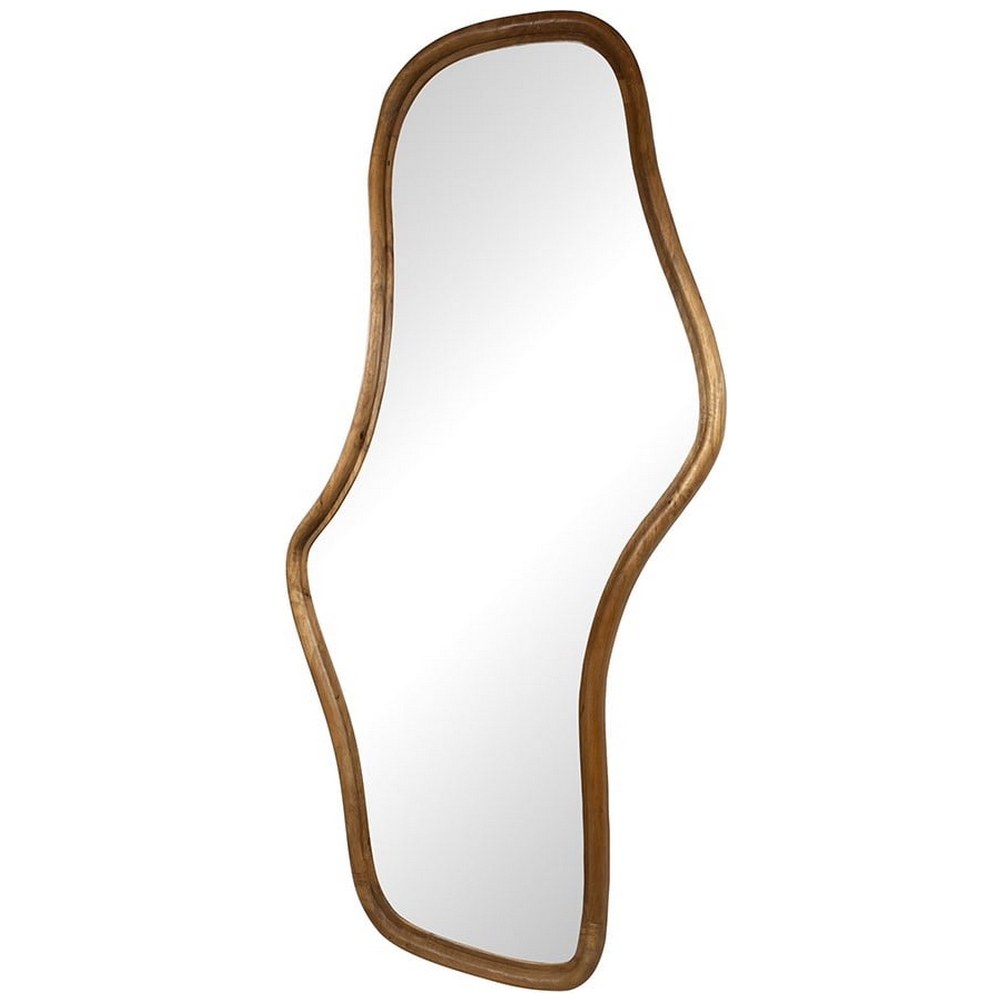 MIROIR EN BOIS WAVY SPIEGEL DE FORME IRREGULIERE  160 X 80 X 4 CM - Photo N°1