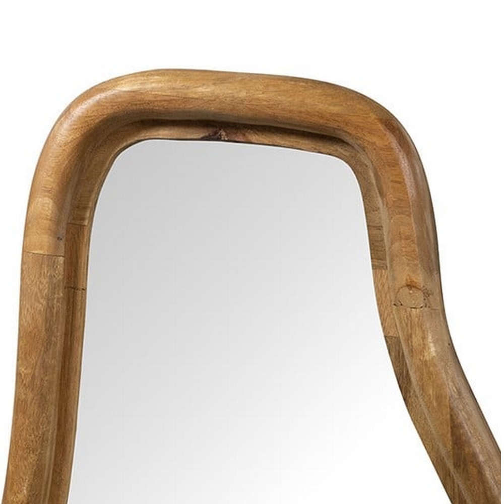 MIROIR EN BOIS WAVY SPIEGEL DE FORME IRREGULIERE  160 X 80 X 4 CM - Photo N°4