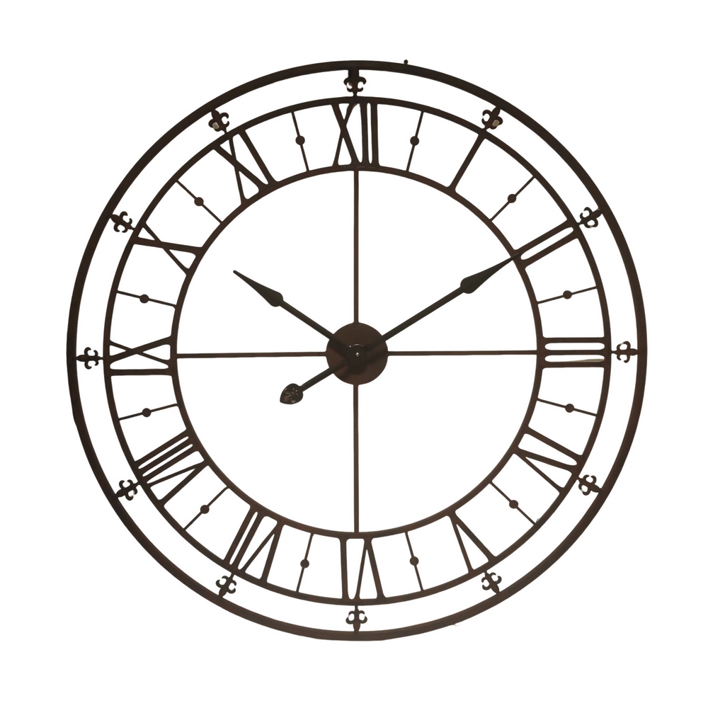 HORLOGE USINE VIEUX FER DIAM 102 CM - Photo N°5