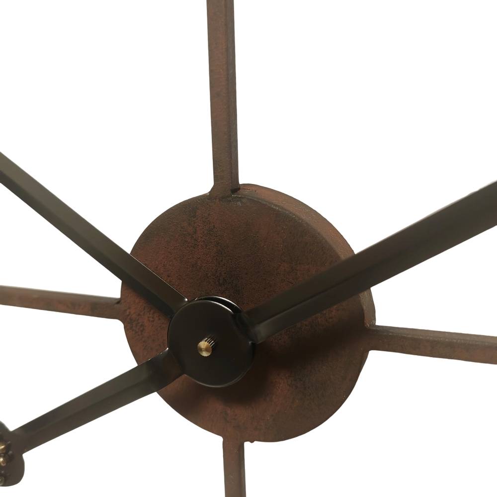 HORLOGE USINE VIEUX FER DIAM 102 CM - Photo N°6