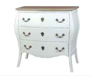 COMMODE PAULINE BLANC 3T 80 X 80 X 40 CM