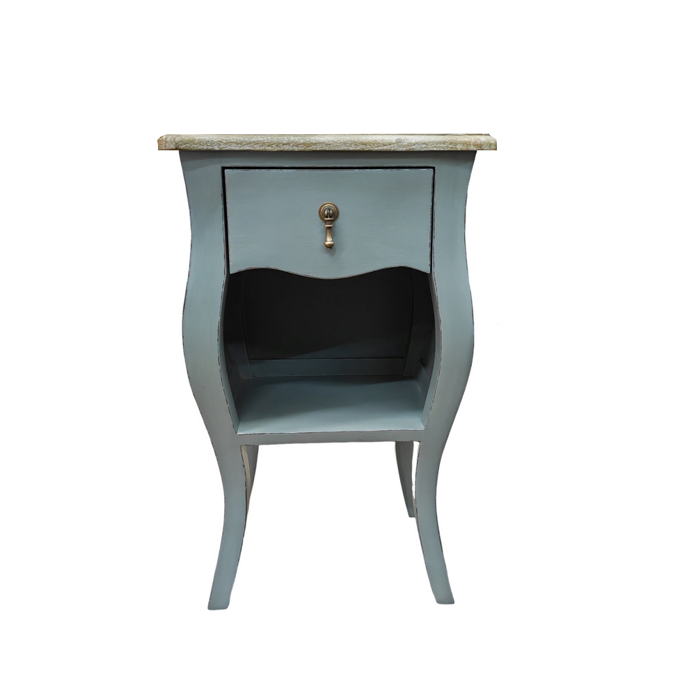 CHEVET PAULINE GRIS 1TIROIR 1 NICHE 40 X 65 X 30 CM - Photo N°7