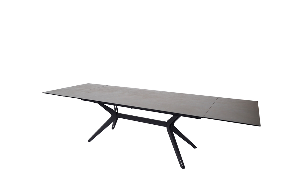 TABLE PG HOME MALAGA CERAMIQUE NOIR BRONZE 200/300 X 100 X 76 CM - Photo N°6