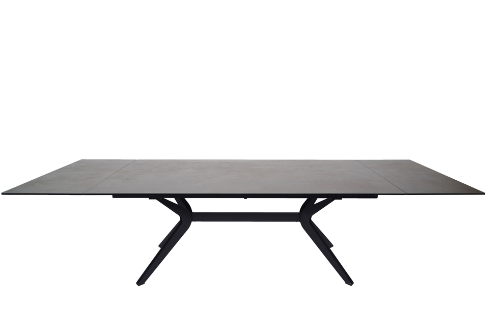 TABLE PG HOME MALAGA CERAMIQUE NOIR BRONZE 200/300 X 100 X 76 CM - Photo N°5