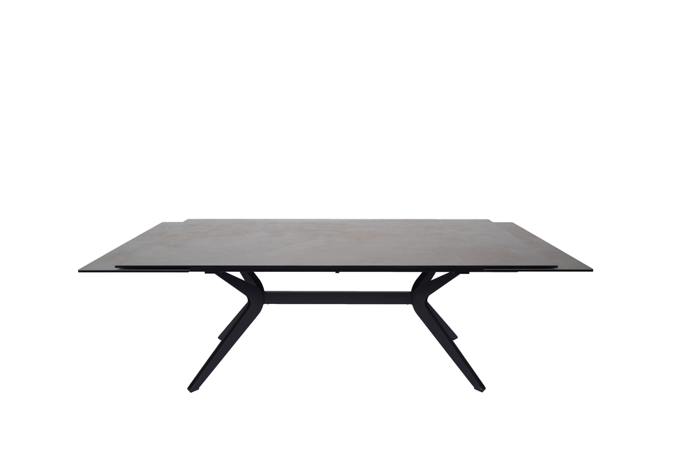 TABLE PG HOME MALAGA CERAMIQUE NOIR BRONZE 200/300 X 100 X 76 CM - Photo N°4