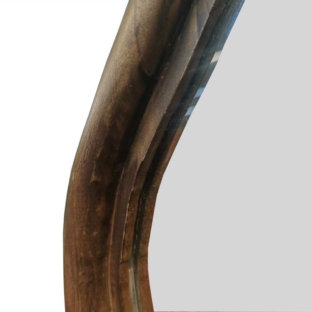 MIROIR EN BOIS WAVY SPIEGEL DE FORME IRREGULIERE FONCE 121 X 62 X 4 CM - Photo N°4