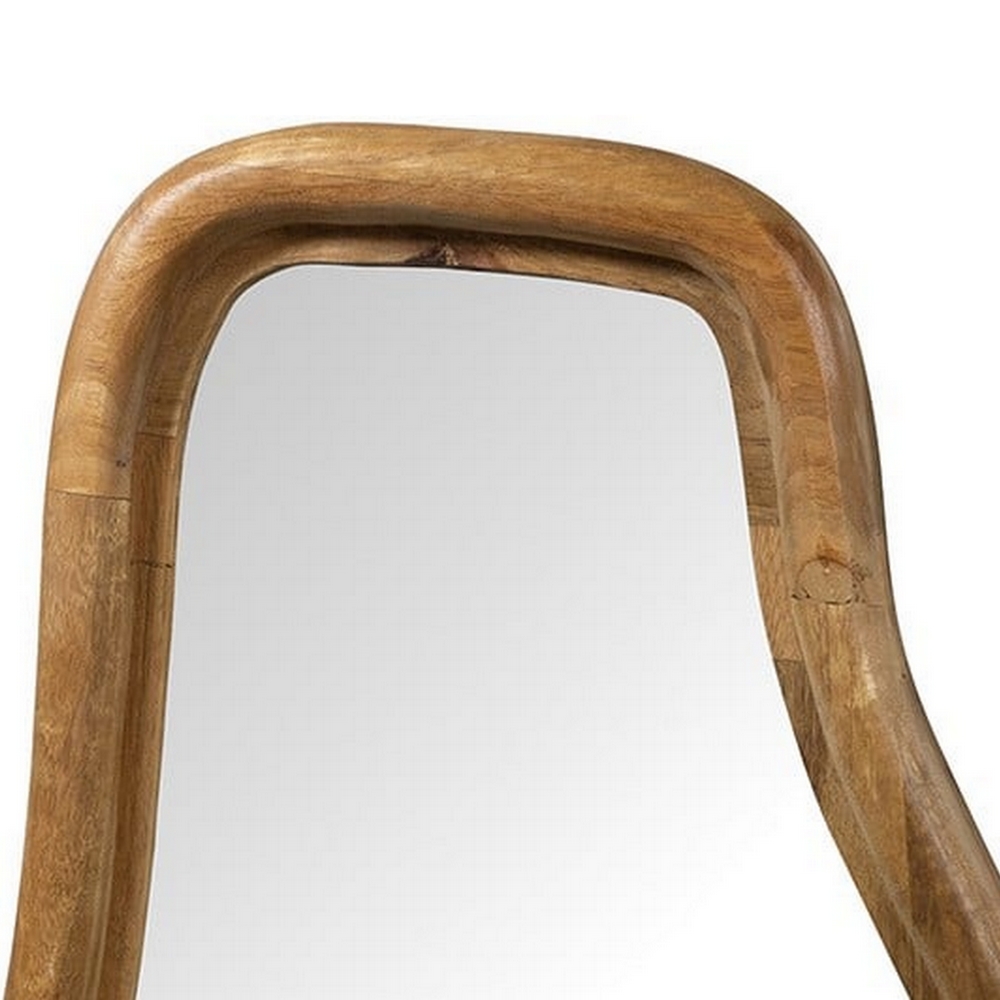 MIROIR EN BOIS WAVY SPIEGEL DE FORME IRREGULIERE 80 X 44 X 4 CM - Photo N°3