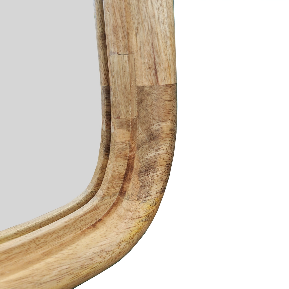 MIROIR EN BOIS WAVY SPIEGEL DE FORME IRREGULIERE 80 X 44 X 4 CM - Photo N°2