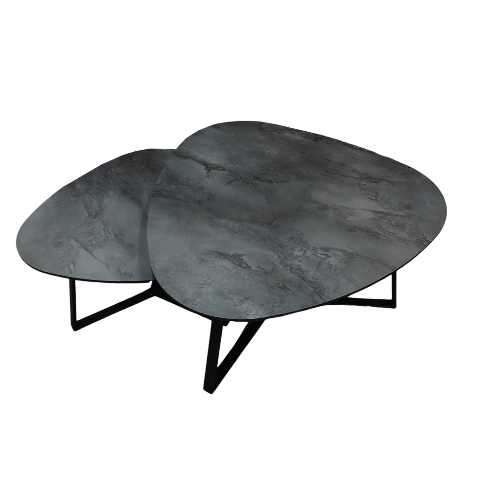 SET DE 2 TABLES BASSES GIGOGNES ZIGGY 80 X 80 X 42 CM - 60 X 60 X 35 CM - Photo N°2