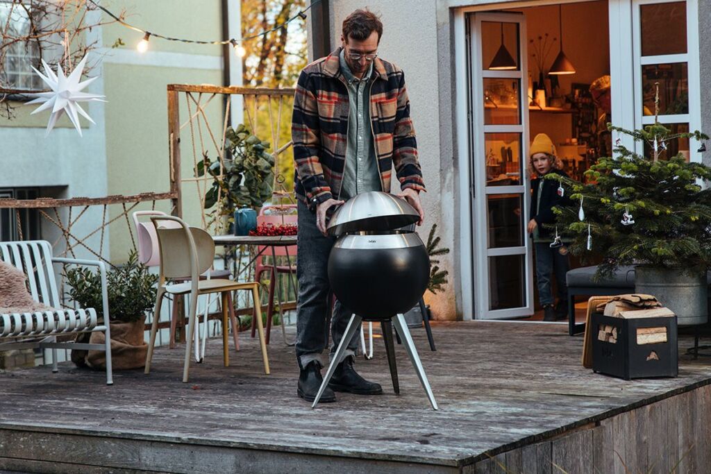 COUVERCLE MOON 45 INOX BROSSE  DIM 43 X 15 X 43 CM - Photo N°2