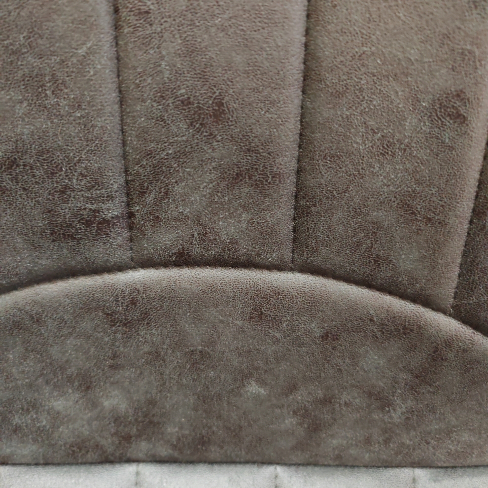 CHAISE ASCOT PIED METAL NOIR ASSISE MICROFIBRE DEPERLANT GRIS  48 X 86 X 57 CM - Photo N°7