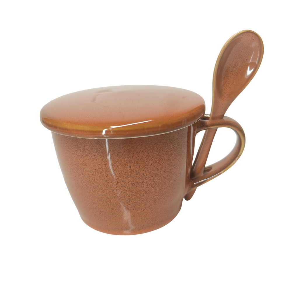 COFFRET BOL A SOUPE ELYAS 750 ML TERRACOTTA 12.5 x 10 cm - Photo N°1