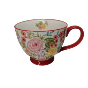 BOL JUMBO ZELY DECOR DE FLEURS ET ROUGE 45 CL 11.5 CM