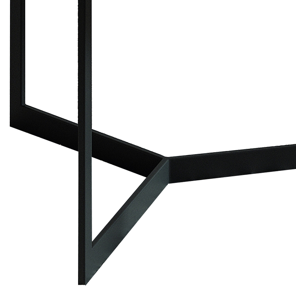 SET DE 2 TABLES GIGOGNES LAVEU RONDES BOIS ET METAL 70 x 40 - 50 x 32 CM - Photo N°5