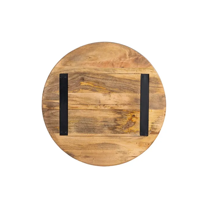 PLATEAU MANGUIER VERNIS ROND 70 X 70 X 3 CM - Photo N°7