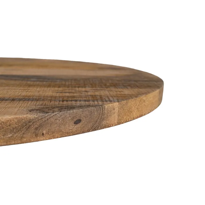 PLATEAU MANGUIER VERNIS ROND 70 X 70 X 3 CM - Photo N°5
