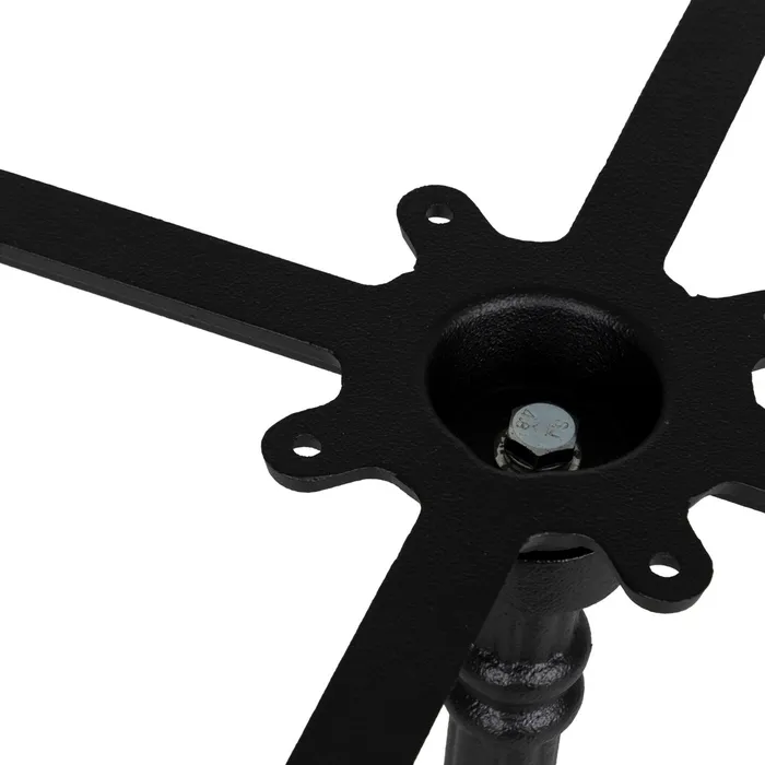 PIEDS DE TABLE EN FONTE NOIR AVEC SUPPORT PLATEAU 72 CM - Photo N°6