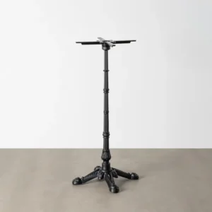 PIEDS DE MANGE DEBOUT EN FONTE NOIR AVEC SUPPORT PLATEAU 108 CM