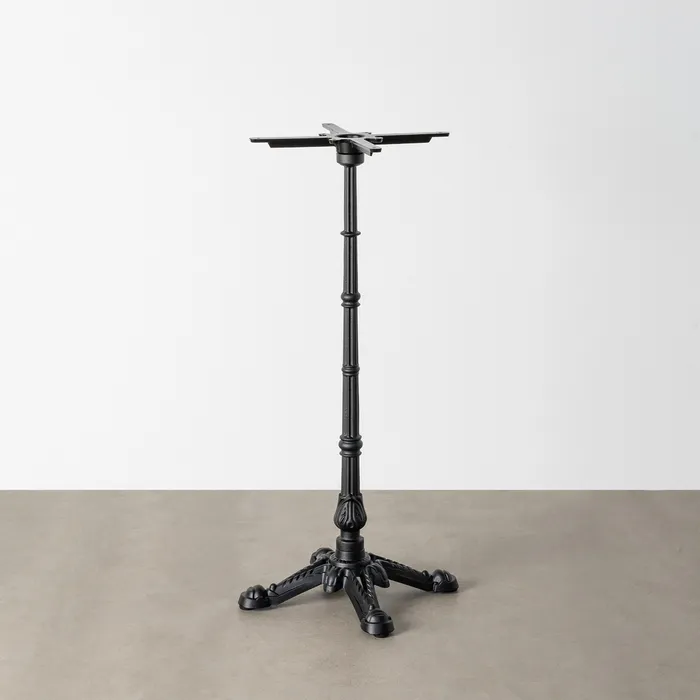 PIEDS DE MANGE DEBOUT EN FONTE NOIR AVEC SUPPORT PLATEAU 108 CM - Photo N°1