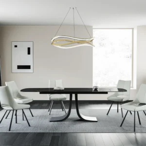 TABLE AUREL VERRE WATERGLASS 180/260 X 95 X 76 CM 2 ALLONGES