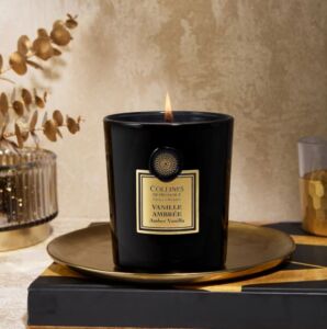 BOUGIE PARFUMEE VANILLE AMBREE 360G FLEURS  et  ECORCES