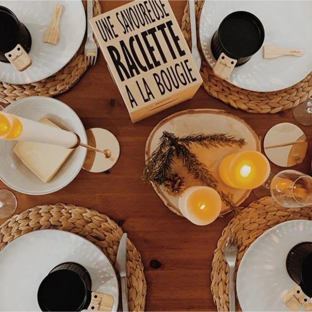 SET 4 RACLETTES A LA BOUGIE INDIVIDUELLE COOKUT NOIR - Photo N°5
