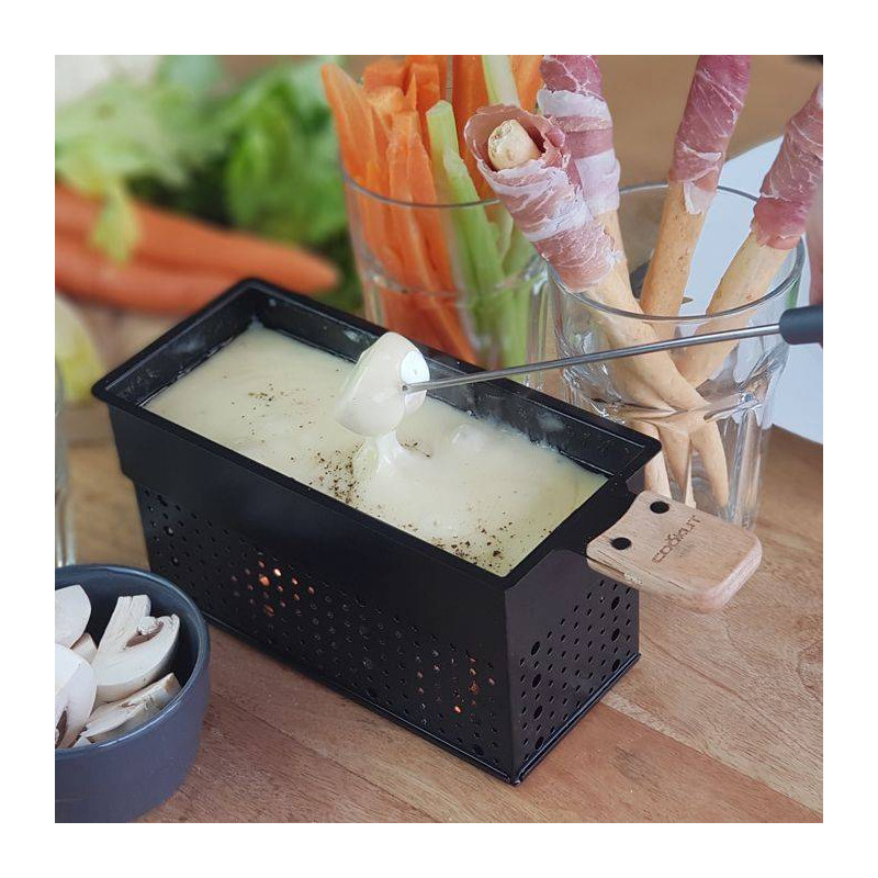 SET A RACLETTE  et  FONDUE A LA BOUGIE METAL POUR 2-3 PERSONNES - Photo N°7