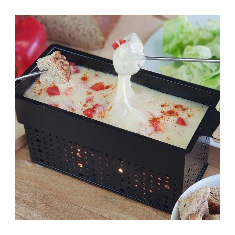 SET A RACLETTE  et  FONDUE A LA BOUGIE METAL POUR 2-3 PERSONNES - Photo N°6