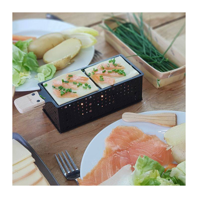 SET A RACLETTE  et  FONDUE A LA BOUGIE METAL POUR 2-3 PERSONNES - Photo N°4