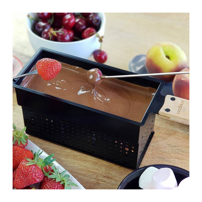 SET A RACLETTE  et  FONDUE A LA BOUGIE METAL POUR 2-3 PERSONNES - Photo N°3