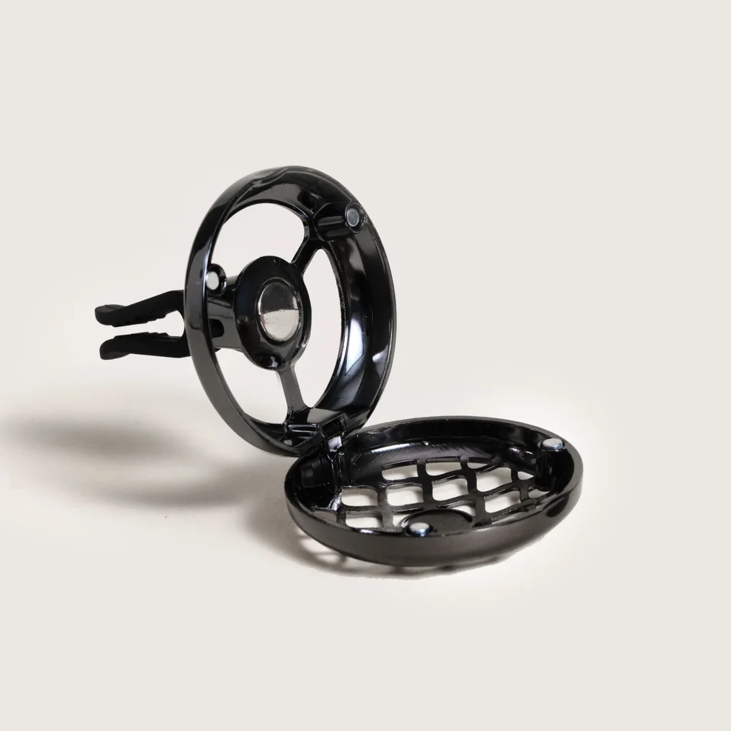 PINCE DIFFUSEUR VOITURE RESONANCE GUN METAL LAMPE BERGER - Photo N°3