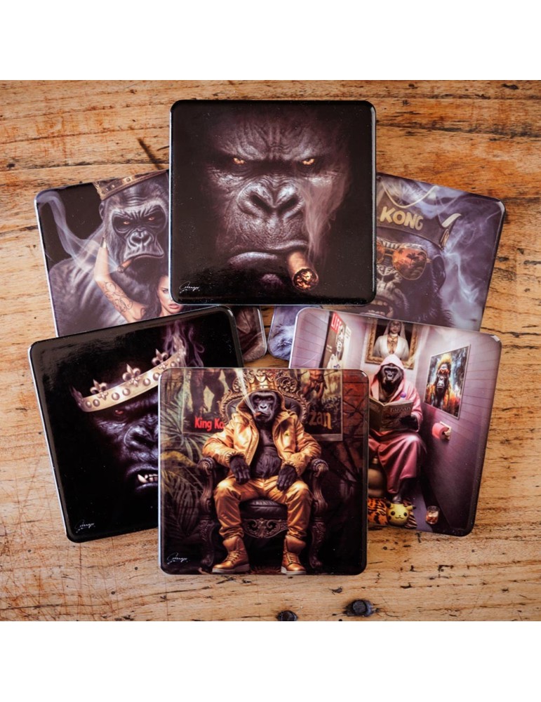 SET DE 6 SOUS VERRES DIFFERENTS COLLECTION GRANGER 10 X 10 CM - Photo N°1