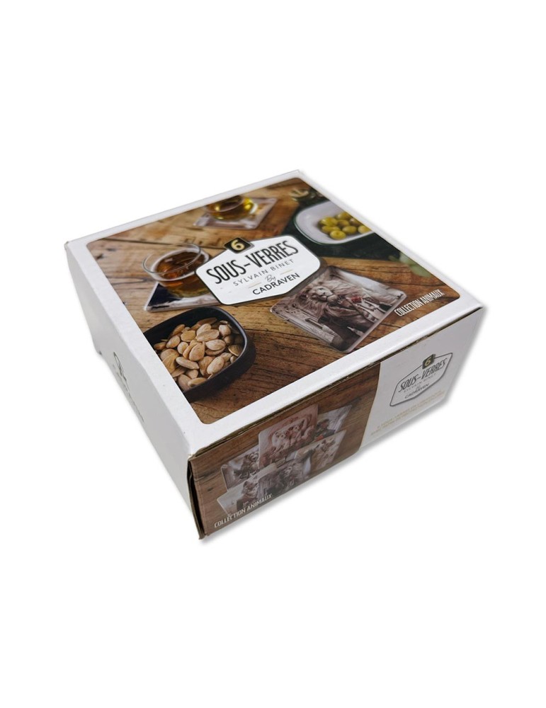 SET DE 6 SOUS VERRES DIFFERENTS COLLECTION BINET 10 X 10 CM - Photo N°5
