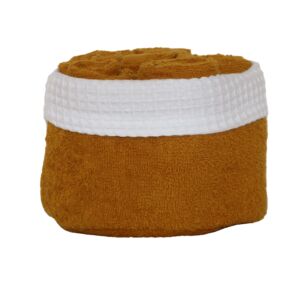 PANIER INVITE DE 6 SERVIETTES COULEUR SAFRAN 12 x 12 cm