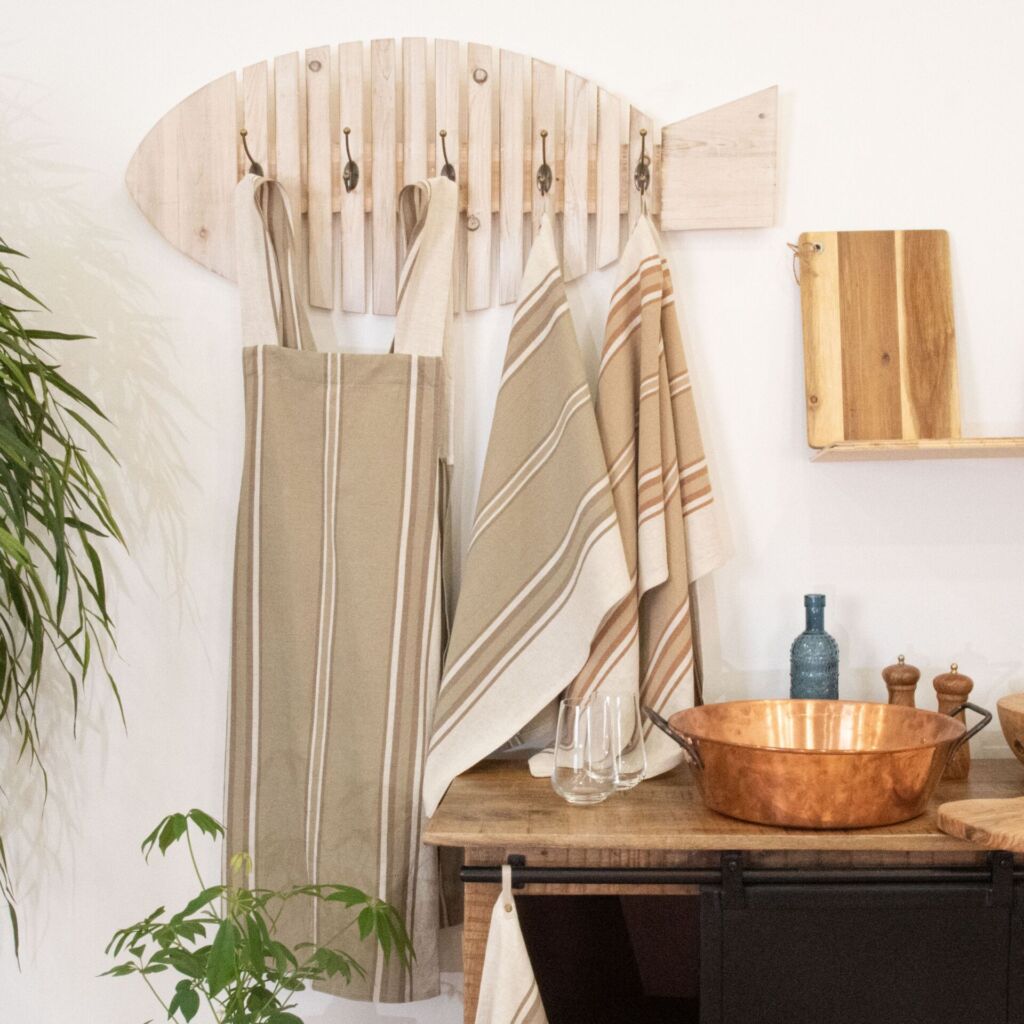 TABLIER JAPONNAIS SALSA COULEUR GREIGE - Photo N°2