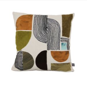 COUSSIN KALI IMPRIME BRODE 45 X 45 KAKI