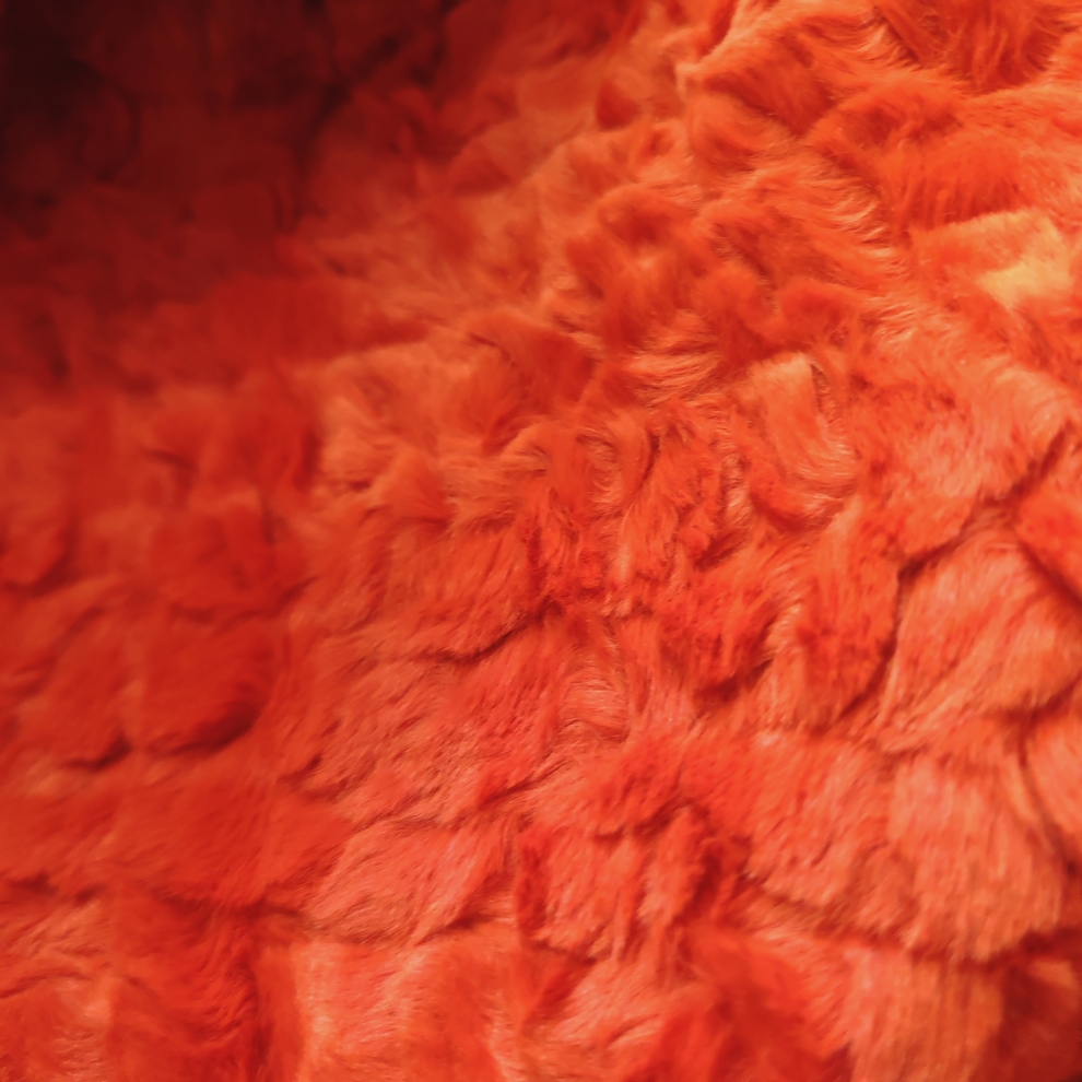 PLAID ELEGANCE COULEUR TERRE CUITE FAUSSE FOURRURE EN RELIEF 130 X 170 CM - Photo N°4