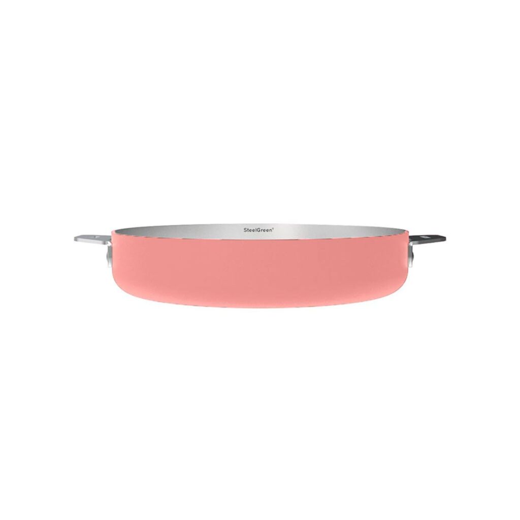 LA MERVEILLEUSE POELE INOX 24 CM COULEUR ROSE GUIMAUVE - Photo N°1