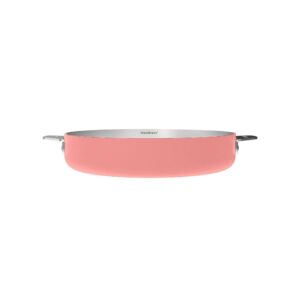 LA MERVEILLEUSE POELE INOX 24 CM COULEUR ROSE GUIMAUVE
