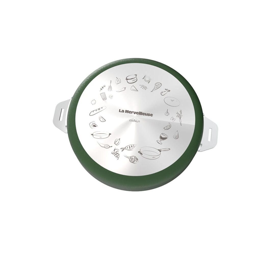 LA MERVEILLEUSE POELE INOX 24 CM COULEUR VERT FOUGERE - Photo N°4