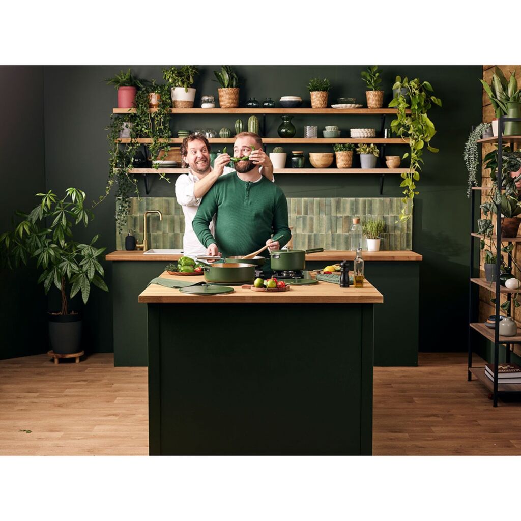 LA MERVEILLEUSE POELE INOX 24 CM COULEUR VERT FOUGERE - Photo N°3