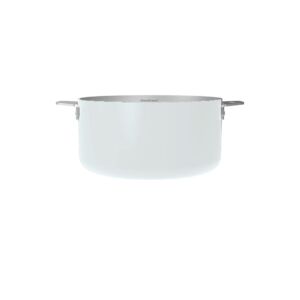 LA MERVEILLEUSE CASSEROLE COCOTTE INOX 20 CM COULEUR BLANC POLAIRE