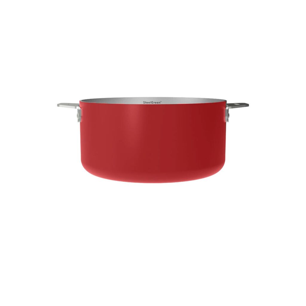 LA MERVEILLEUSE CASSEROLE COCOTTE INOX 20 CM COULEUR ROUGE PASSION - Photo N°1