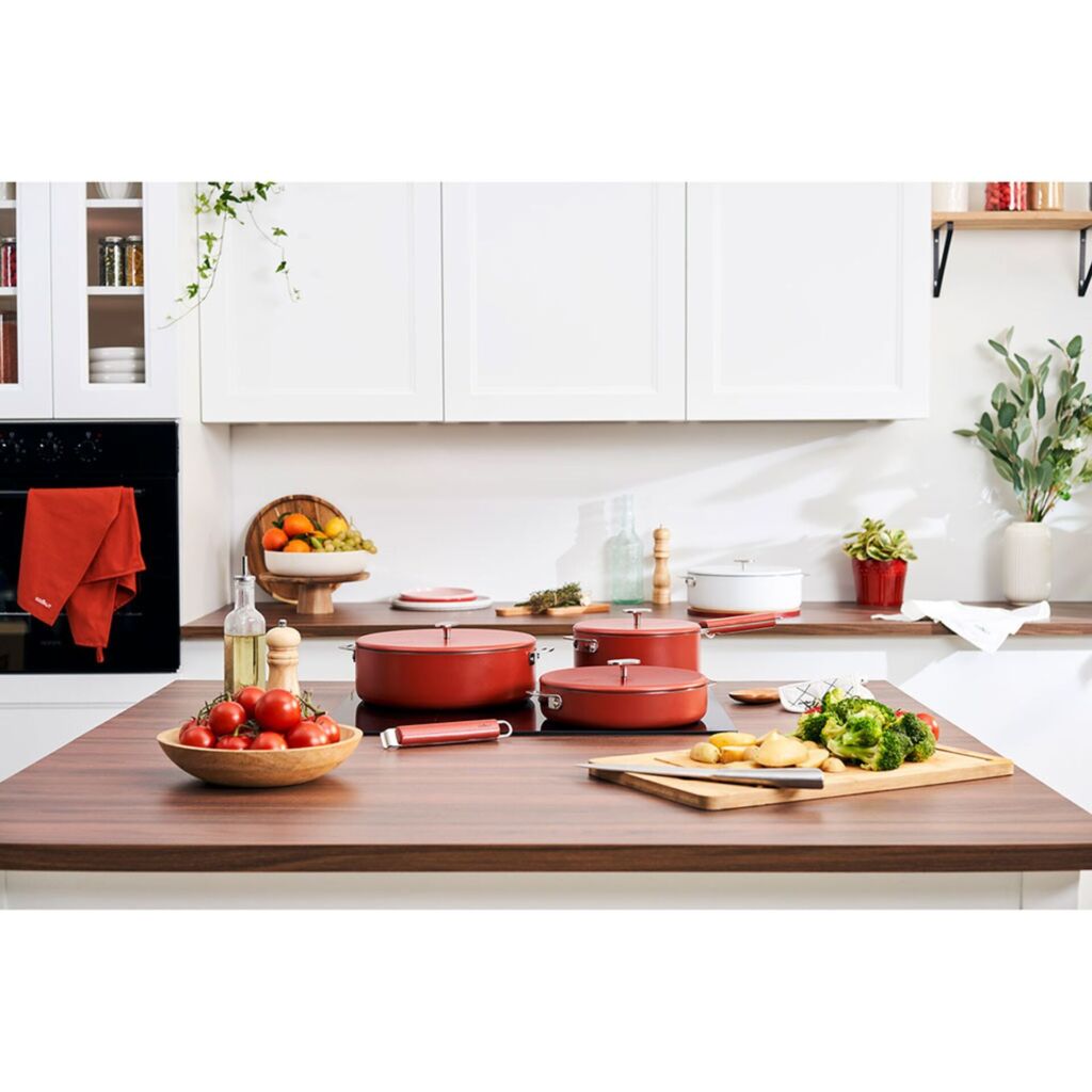 LA MERVEILLEUSE CASSEROLE COCOTTE INOX 20 CM COULEUR ROUGE PASSION - Photo N°3