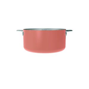 LA MERVEILLEUSE CASSEROLE COCOTTE INOX 20 CM COULEUR ROSE GUIMAUVE