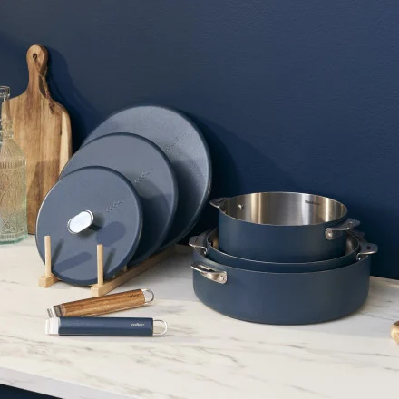 LE MERVEILLEUX COUVERCLE INOX BLEU MYRTILLE 20 CM COOKUT - Photo N°5