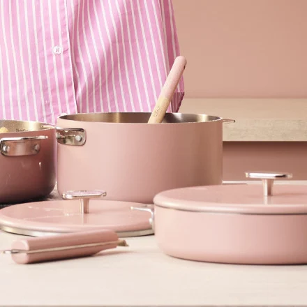 LE MERVEILLEUX COUVERCLE INOX ROSE GUIMAUVE 20 CM COOKUT - Photo N°5