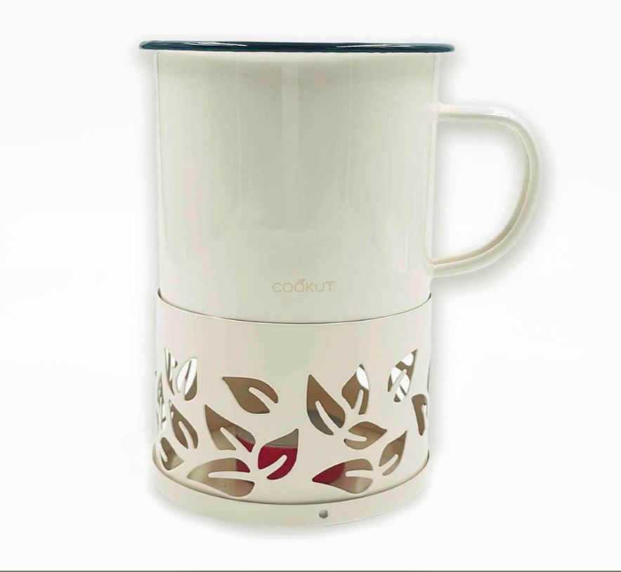 MUG CHAUFFANT CAFE  et  THE BLANC CREME 500 ML - Photo N°1